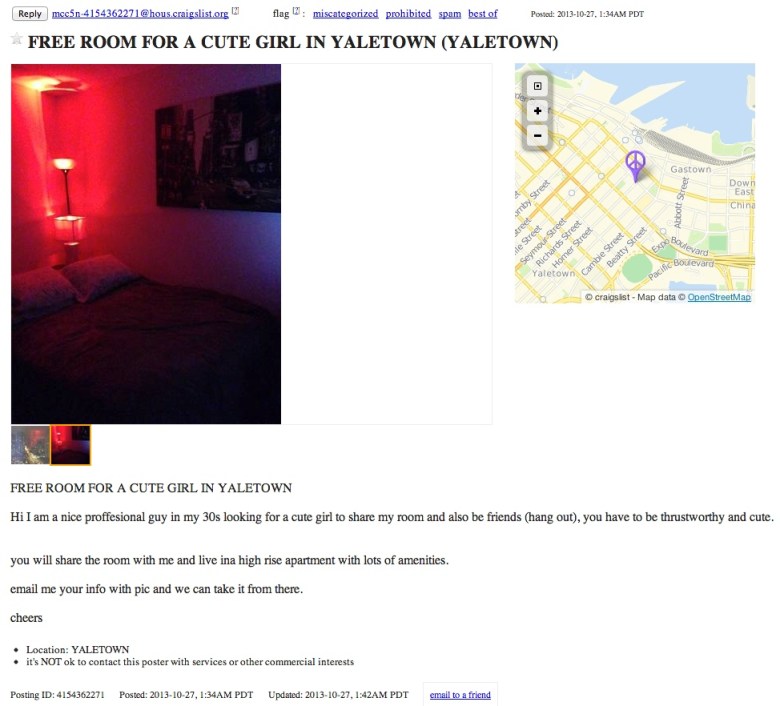 add "thinks Yaletown is on East Pender" to the list above