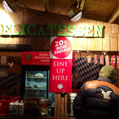 an example of disappointment: ed wouldn't stand under this sign and pose for a photo.