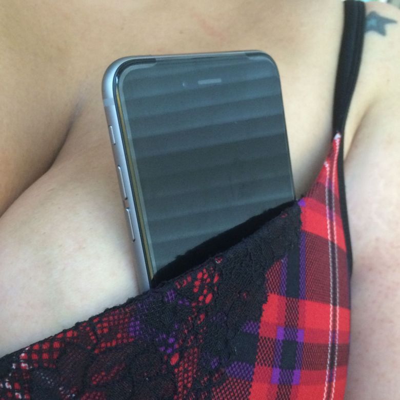 tyson's phone, my bra.