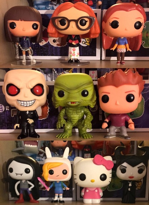 top row: gogo yubari, myrtle snow, willow rosenburg middle row: gentleman, creature from the black lagoon, seth green as oz bottom: marceline, fionna, hello kitty, maleficent